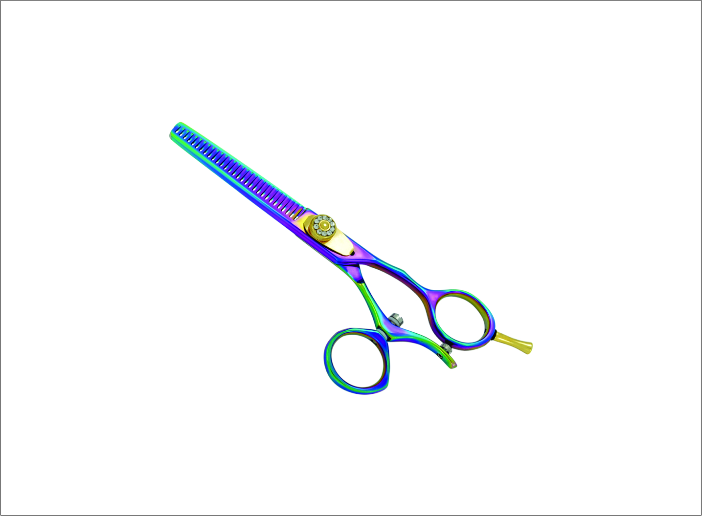 Professional Rainbow Titanium Thinning Scissors
