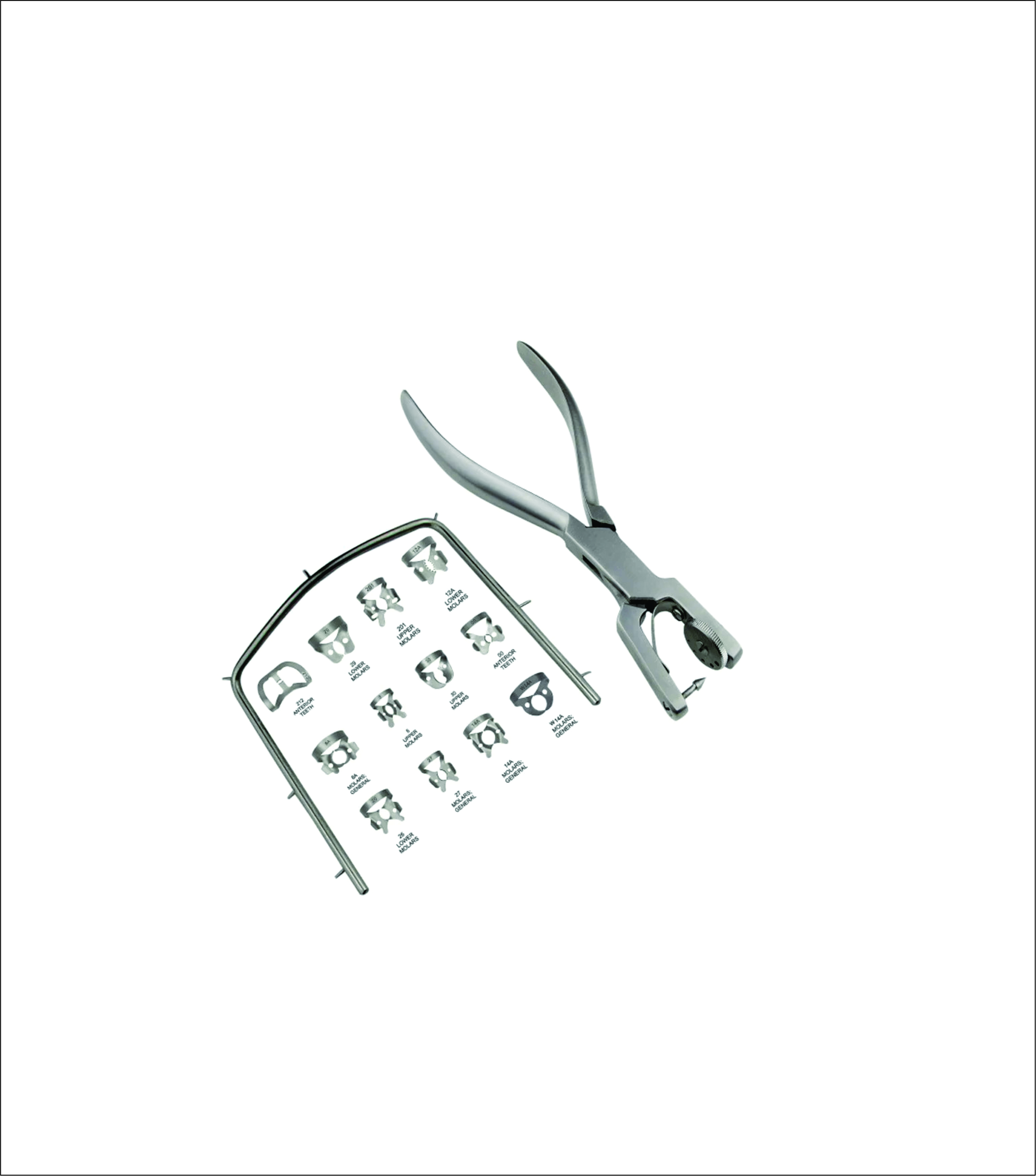 Dental Rubber Dam Kit 14pcs for Endodontic Rubber Dam Isolation