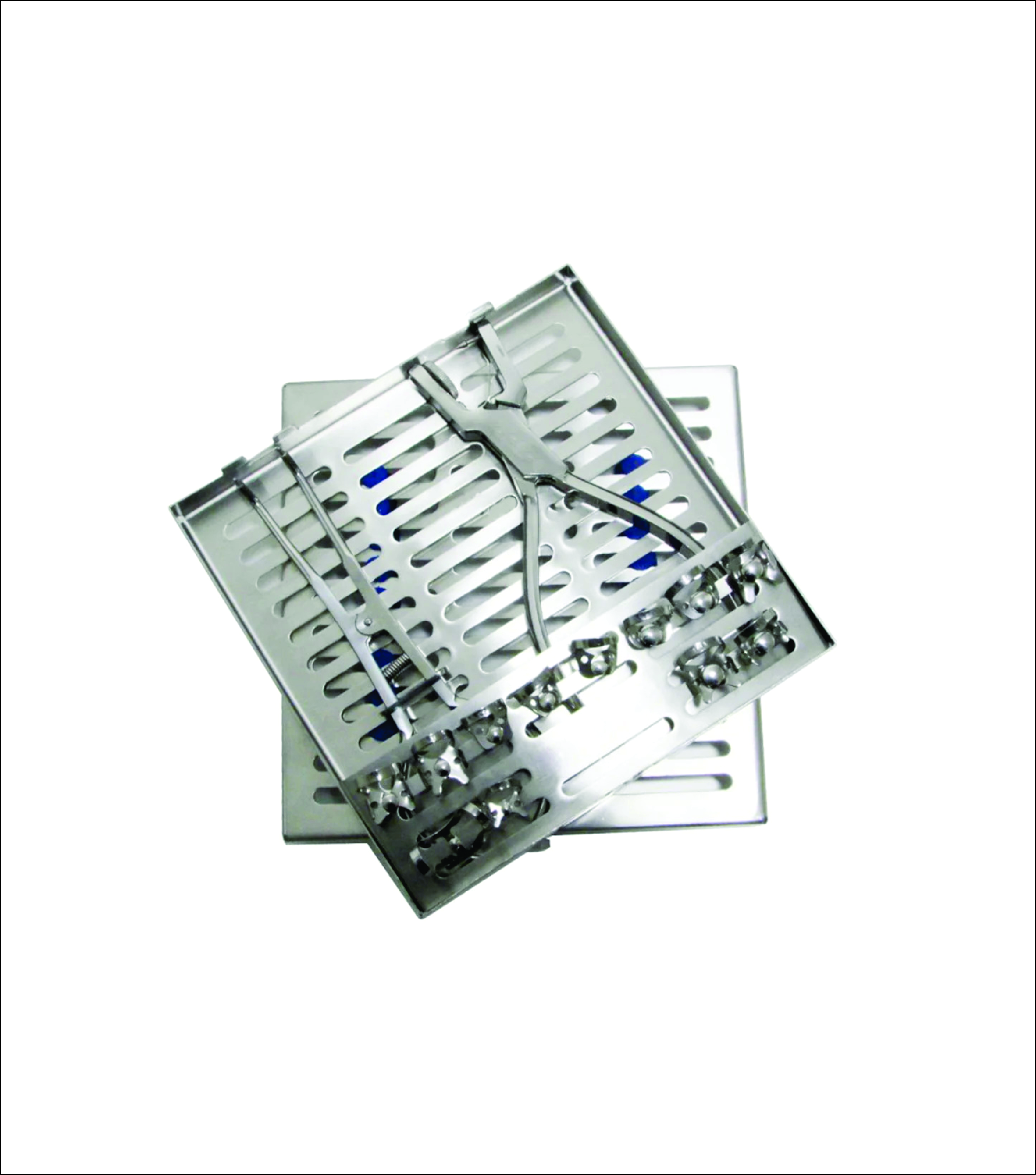 Rubber Dam Kit for Endodontic Isolation with 12 Clamps and Instrument Tray