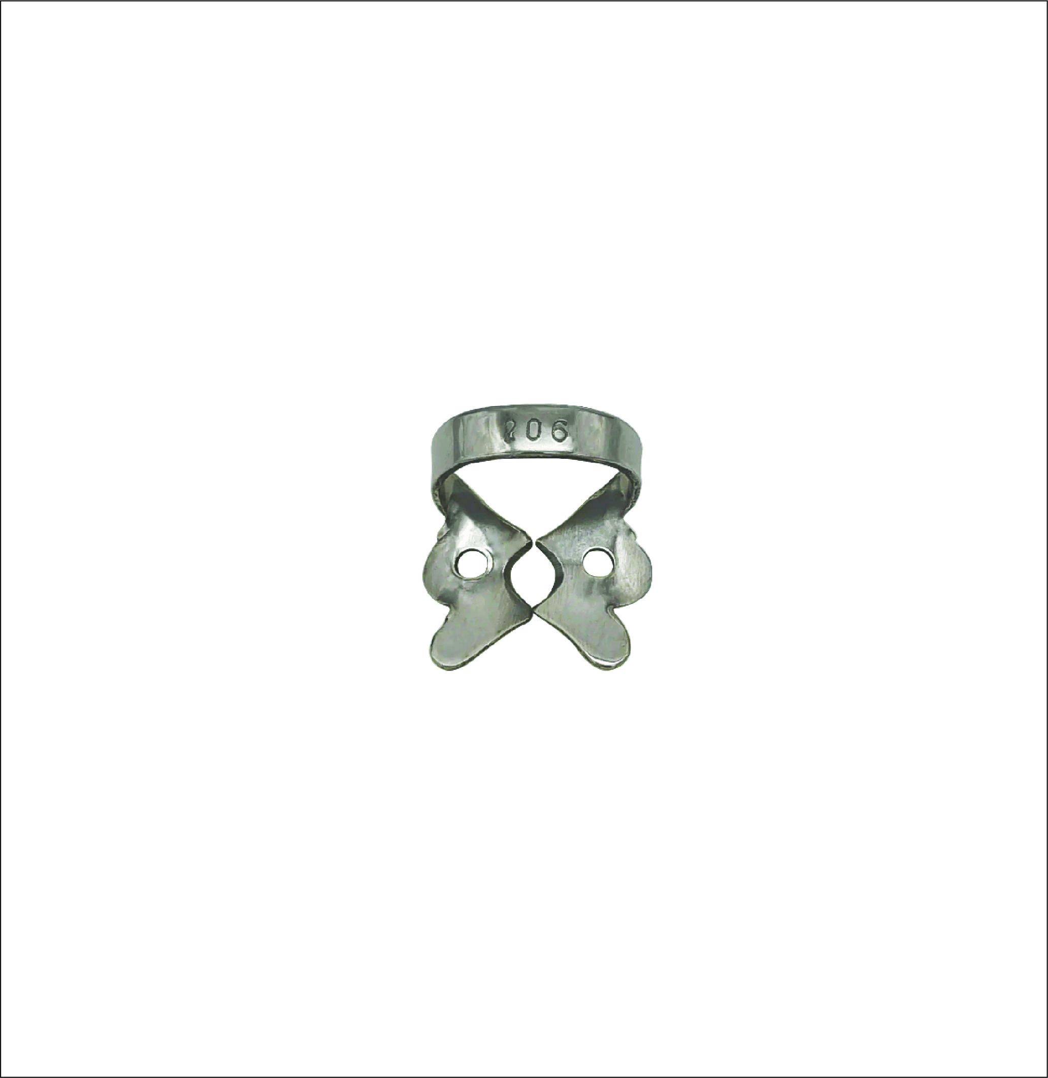 Rubber Dam Clamp 206 for Anterior Teeth and Premolars