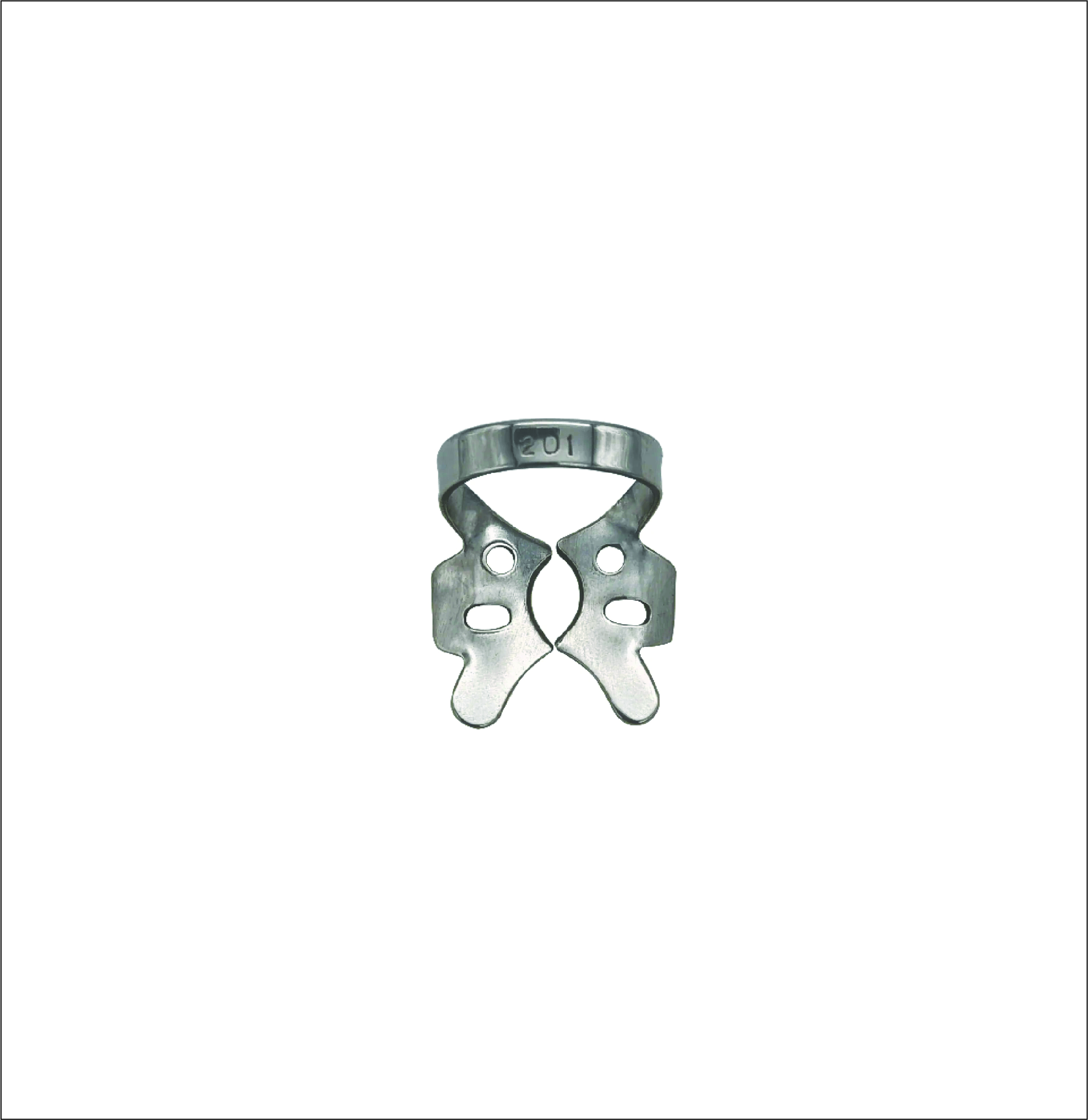 Rubber Dam Clamp 201 for Lower Anterior Teeth (Incisors and Canines)