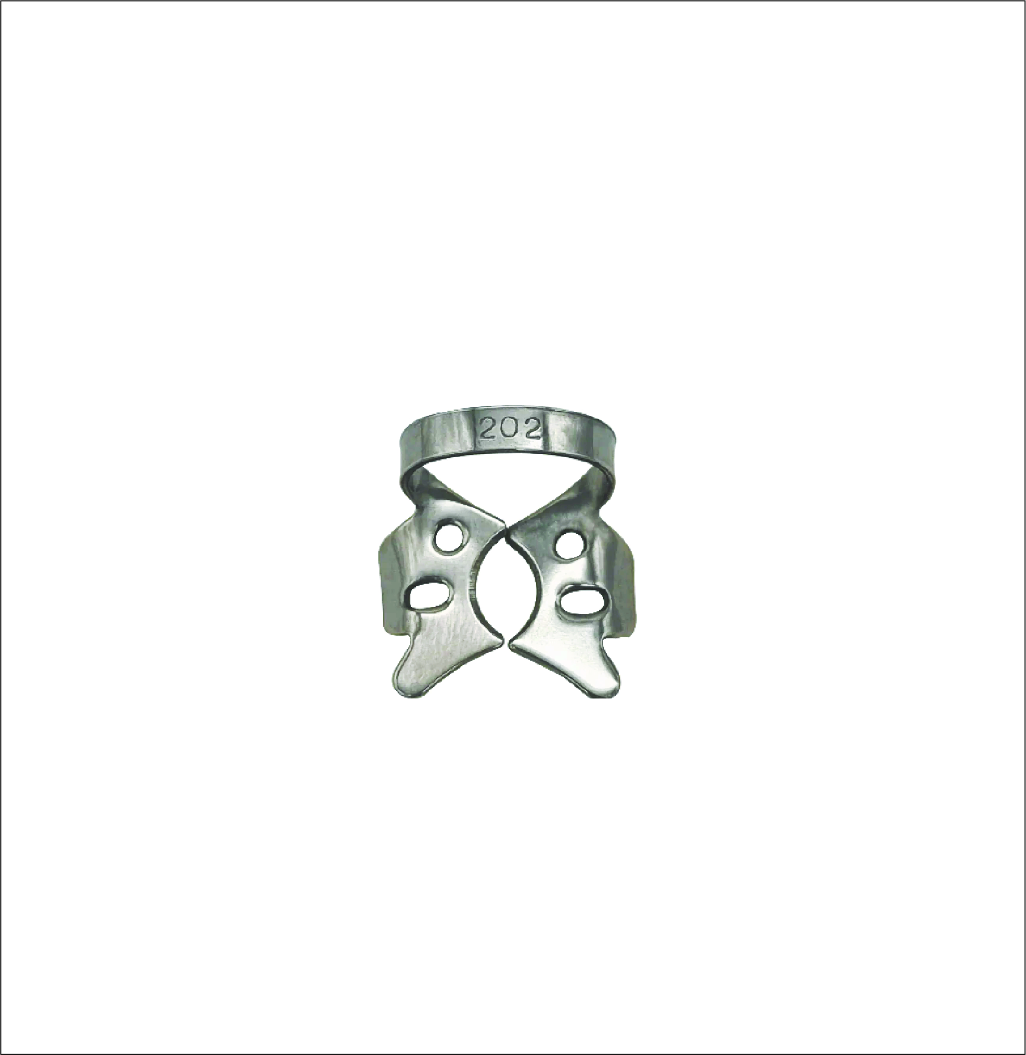 Rubber Dam Clamp 202 For Large Lower Molars