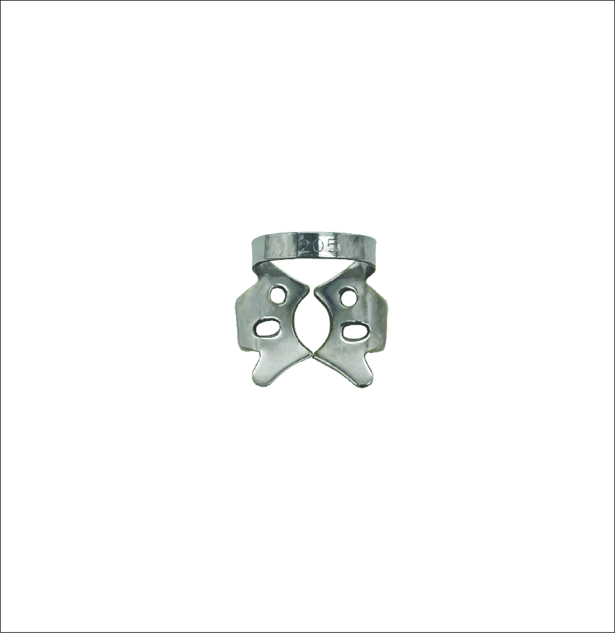 Rubber Dam Clamp 205 for Upper Molars