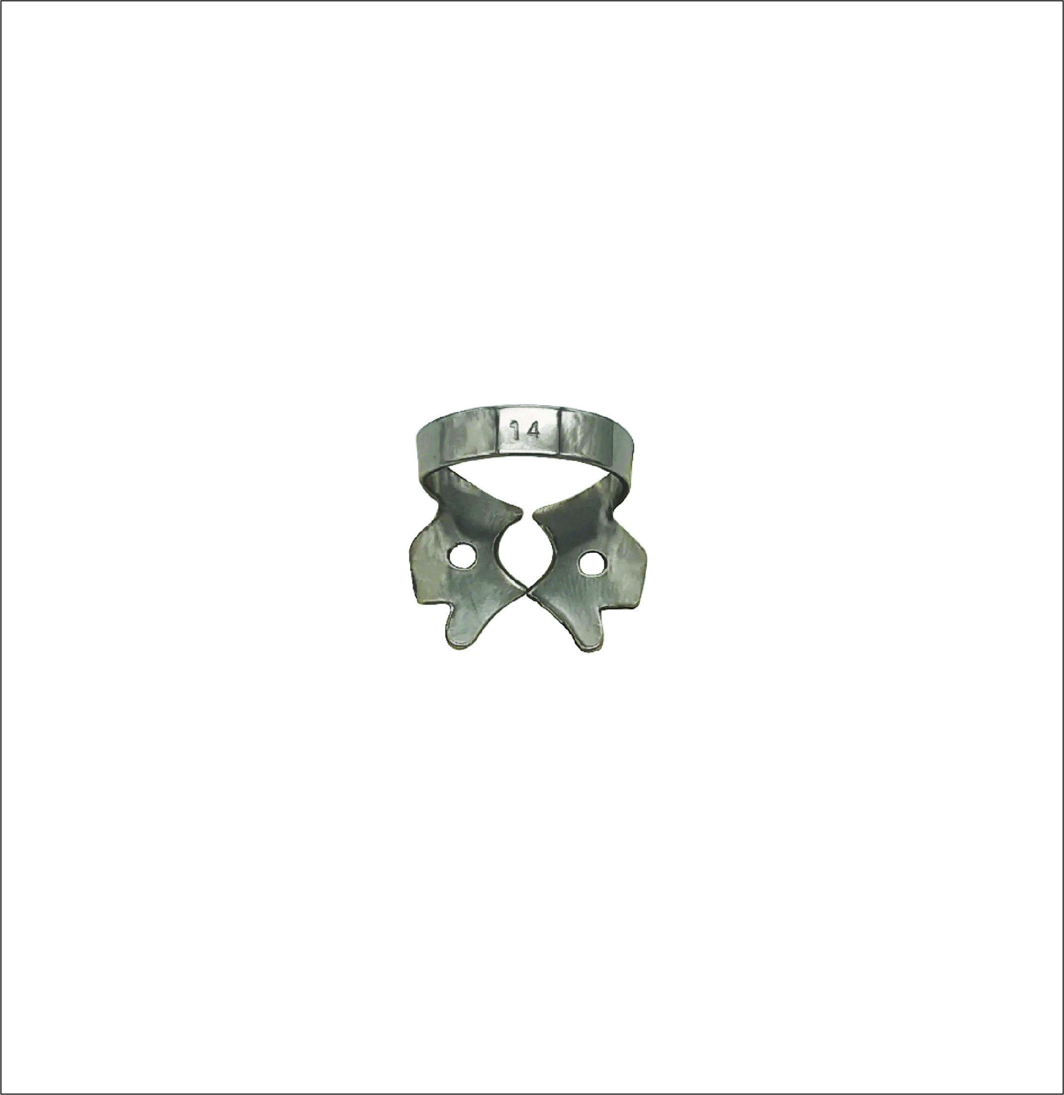 Rubber Dam Clamp 14 For Anterior Teeth (Central and Lateral Incisors)