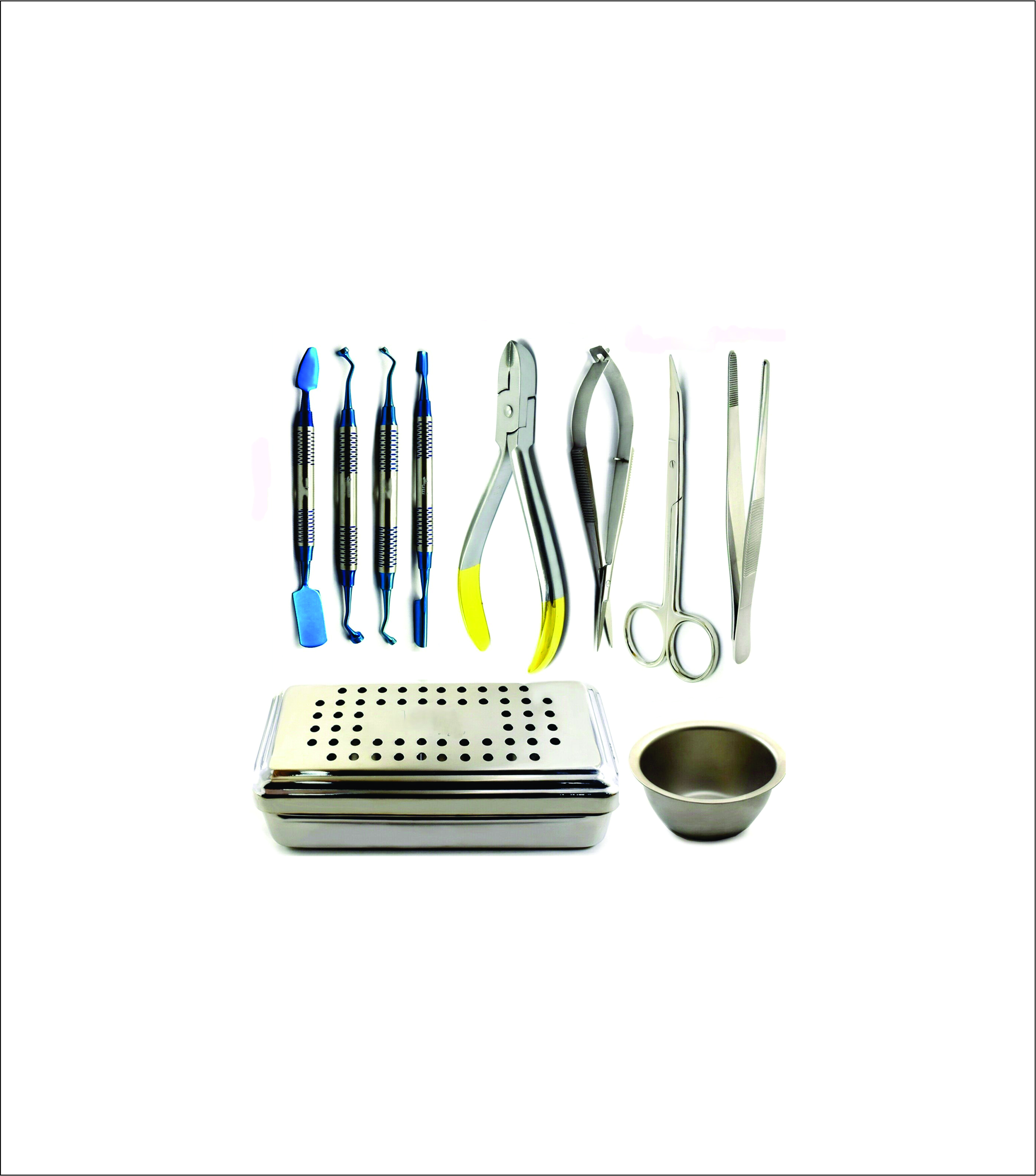 Dental Implant Surgery Kit - PRF Box, Bone Mixing Bowl and Implant Procedure Instruments