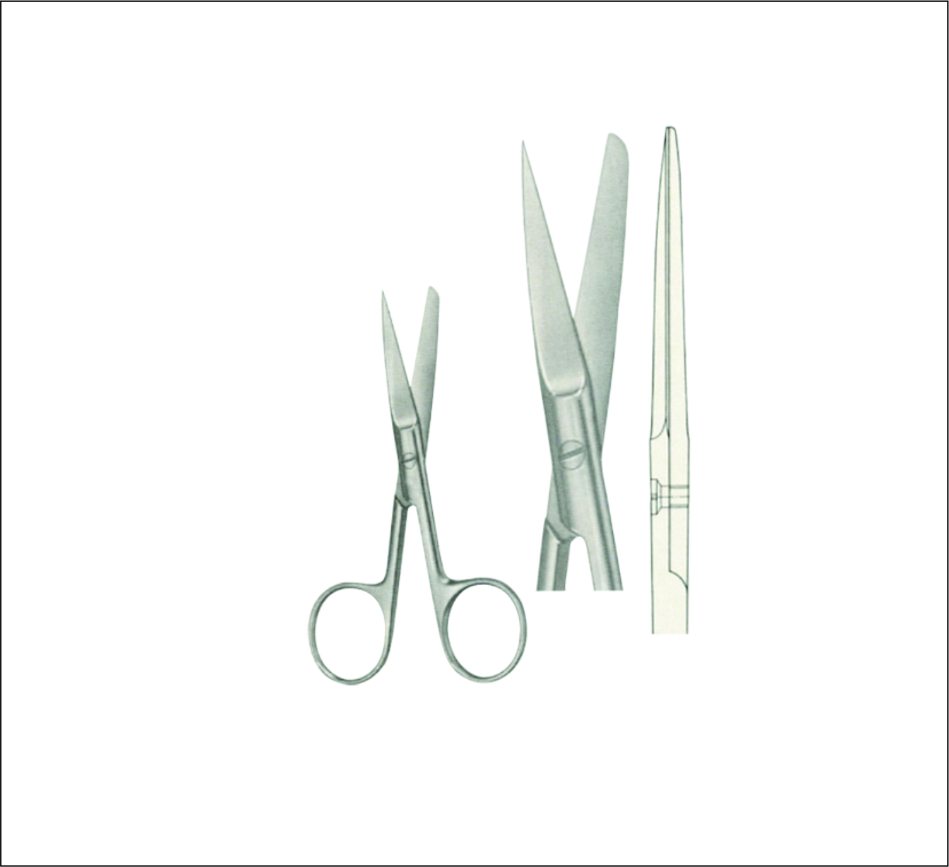 Gum, Surgical, Ligature, Bandage Scissors