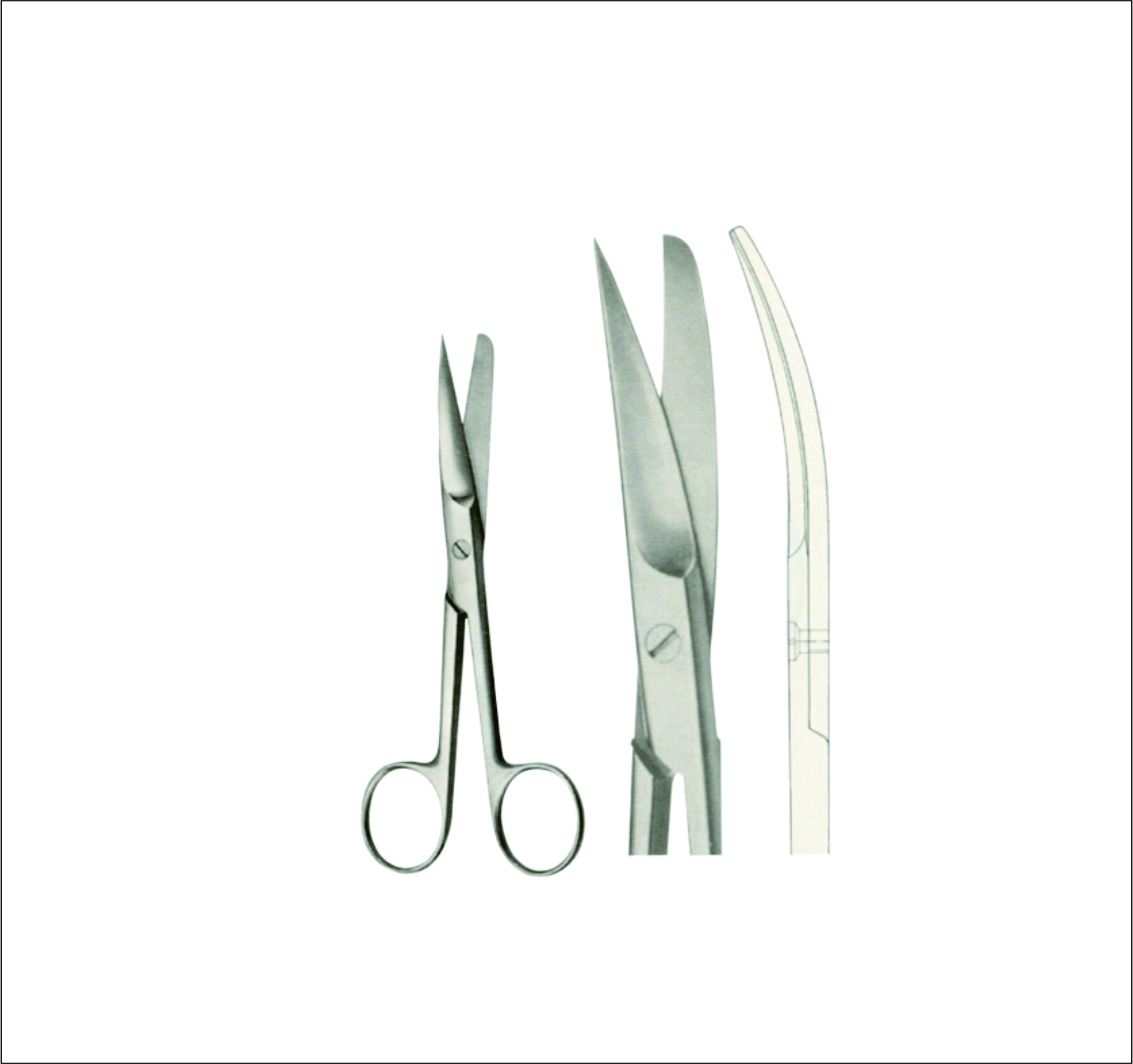 Gum, Surgical, Ligature, Bandage Scissors
