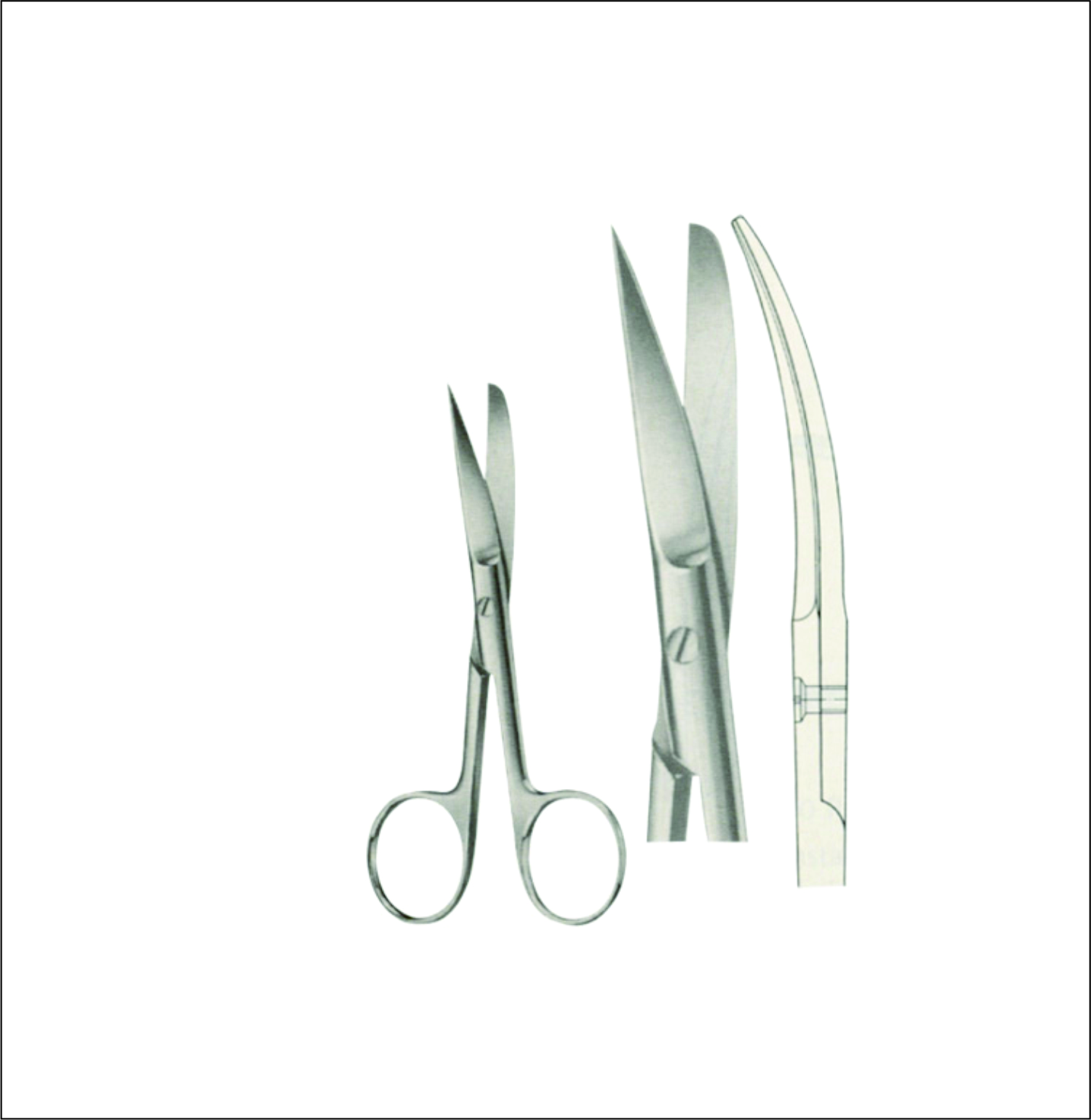 Gum, Surgical, Ligature, Bandage Scissors