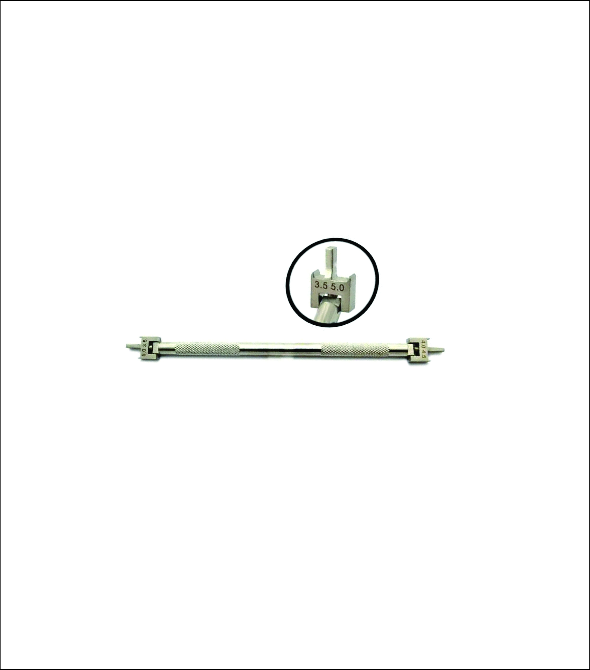 Orthodontic Bracket Height Gauge 4.0mm to 8.0mm Measuring Instrument